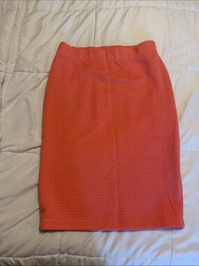 Banana Republic Coral Textured Pencil Skirt